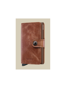 Miniwallet Vintage Cognac-Rust
