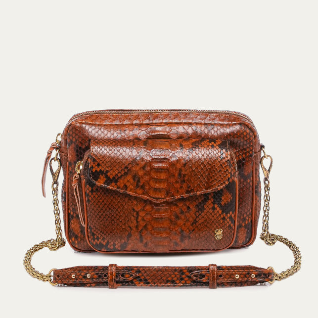 Claris Virot Sac Python Charly Moka
