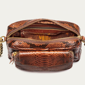 Claris Virot Sac Python Charly Moka