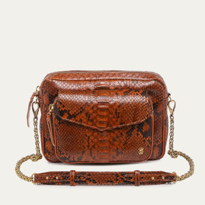 Claris Virot Sac Python Charly Moka