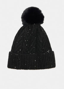 LIU JO PAILLETTES - CAP  NERO