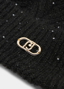 LIU JO PAILLETTES - CAP  NERO