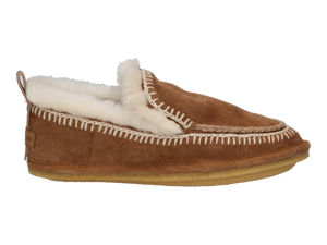 Laidback London Jude Slipper Crochet Mustard Suede Natural