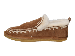 Laidback London Jude Slipper Crochet Mustard Suede Natural