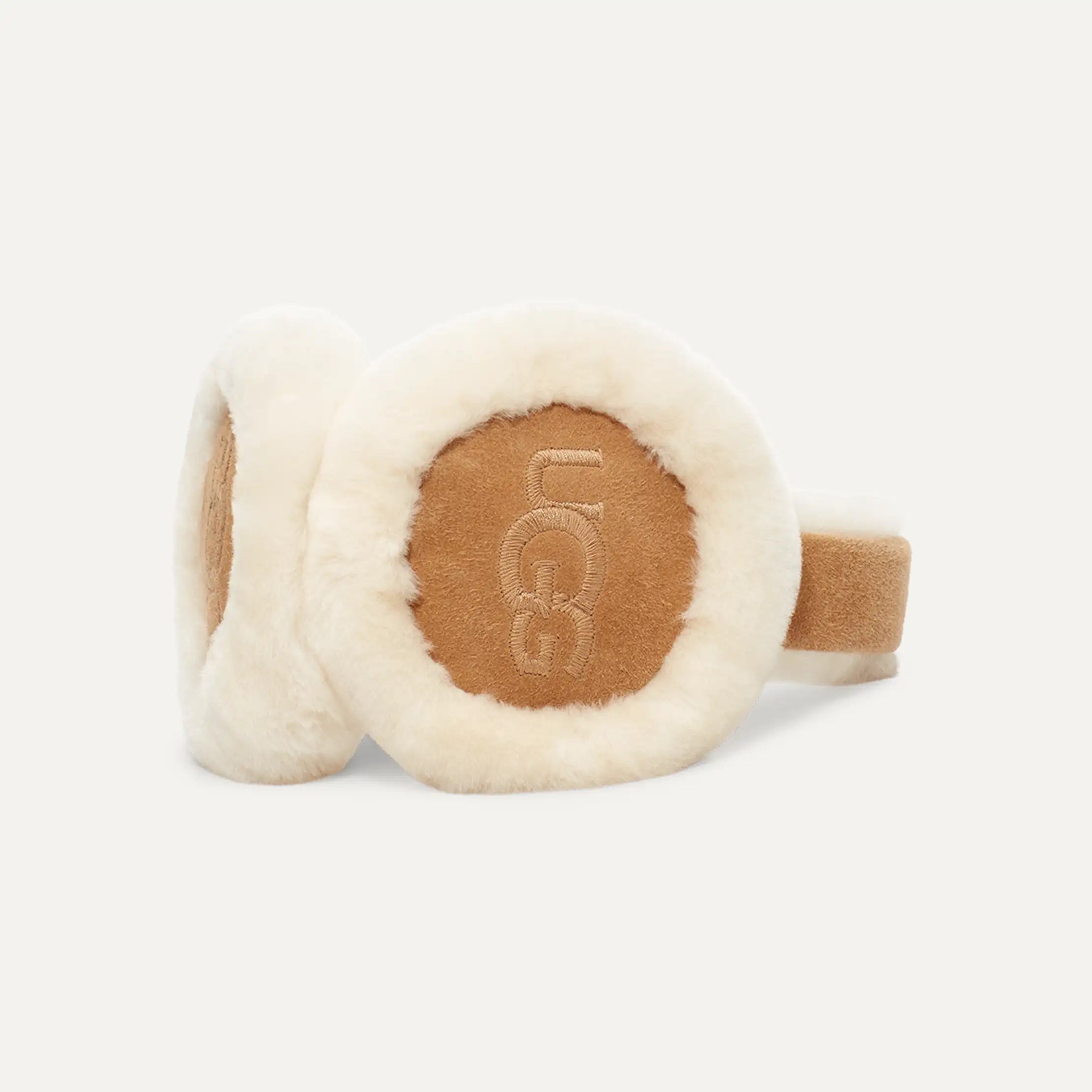 UGG Sheepskin Embroidery Earmuff Chestnut