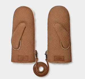 UGG Exposed Sheepskin Mitten Chestnut