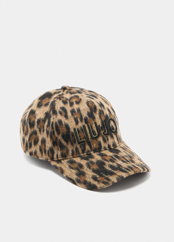 LIU JO ANIMALIER - HAT   BROWN ANIMALIER
