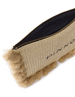 Afbeelding in Gallery-weergave laden, Pinko  FLAT HANDLE RAFIA PAGLIA/NERO-ANTIQUE GOLD
