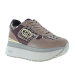 Afbeelding in Gallery-weergave laden, Liu Jo Sneaker Maxi Wonder Plus 01 Calf leather/cow suede Powder rose/cremisi
