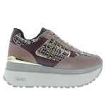 Afbeelding in Gallery-weergave laden, Liu Jo Sneaker Maxi Wonder Plus 01 Calf leather/cow suede Powder rose/cremisi
