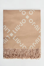 Afbeelding in Gallery-weergave laden, LIU JO LOGO - SCARF/SHAWL  OAT MILK
