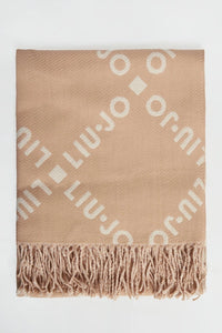 LIU JO LOGO - SCARF/SHAWL  OAT MILK