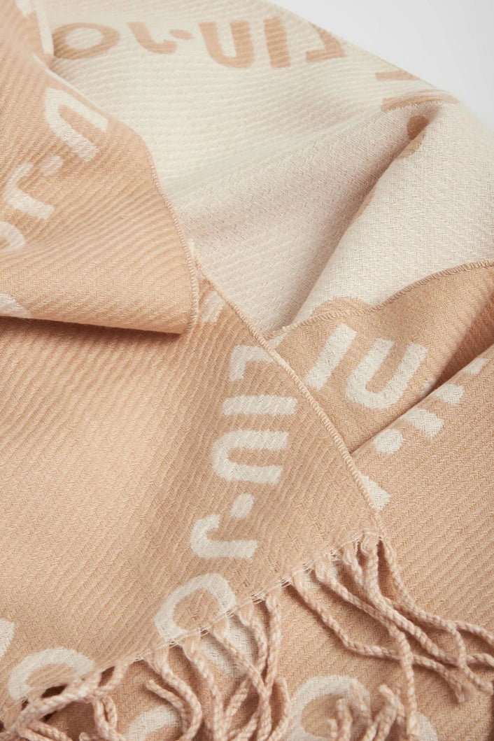LIU JO LOGO - SCARF/SHAWL  OAT MILK