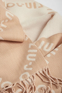 LIU JO LOGO - SCARF/SHAWL  OAT MILK