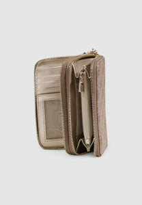 Guess LAUREL SLG MEDIUM DOUBLE ZIP LATTE LOGO