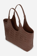 Afbeelding in Gallery-weergave laden, Karl Lagerfeld  BRICK MD TOTE DARK FRIAR BROWN
