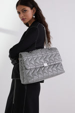 Afbeelding in Gallery-weergave laden, Karl Lagerfeld K/KUILT SP WRINKLE LG SHB Cloud Grey
