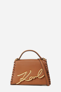 Karl Lagerfeld Signature bag dark tan