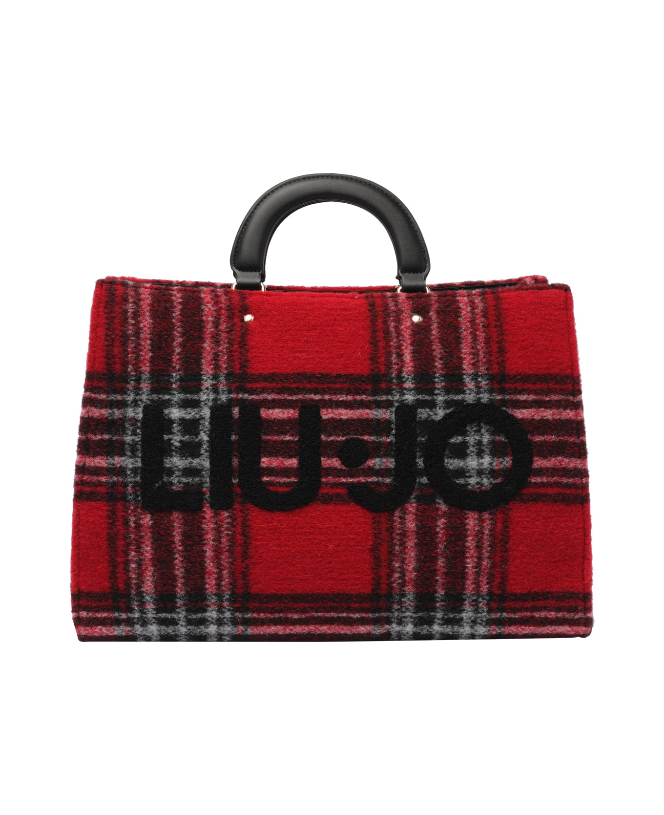 LIU JO BRIONIA - SHOPPING BAG-tartan rosso