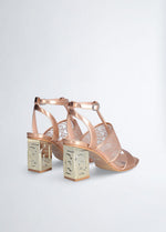 Afbeelding in Gallery-weergave laden, Liu Jo Violet 08 Sandal metallic patent/net rose gold

