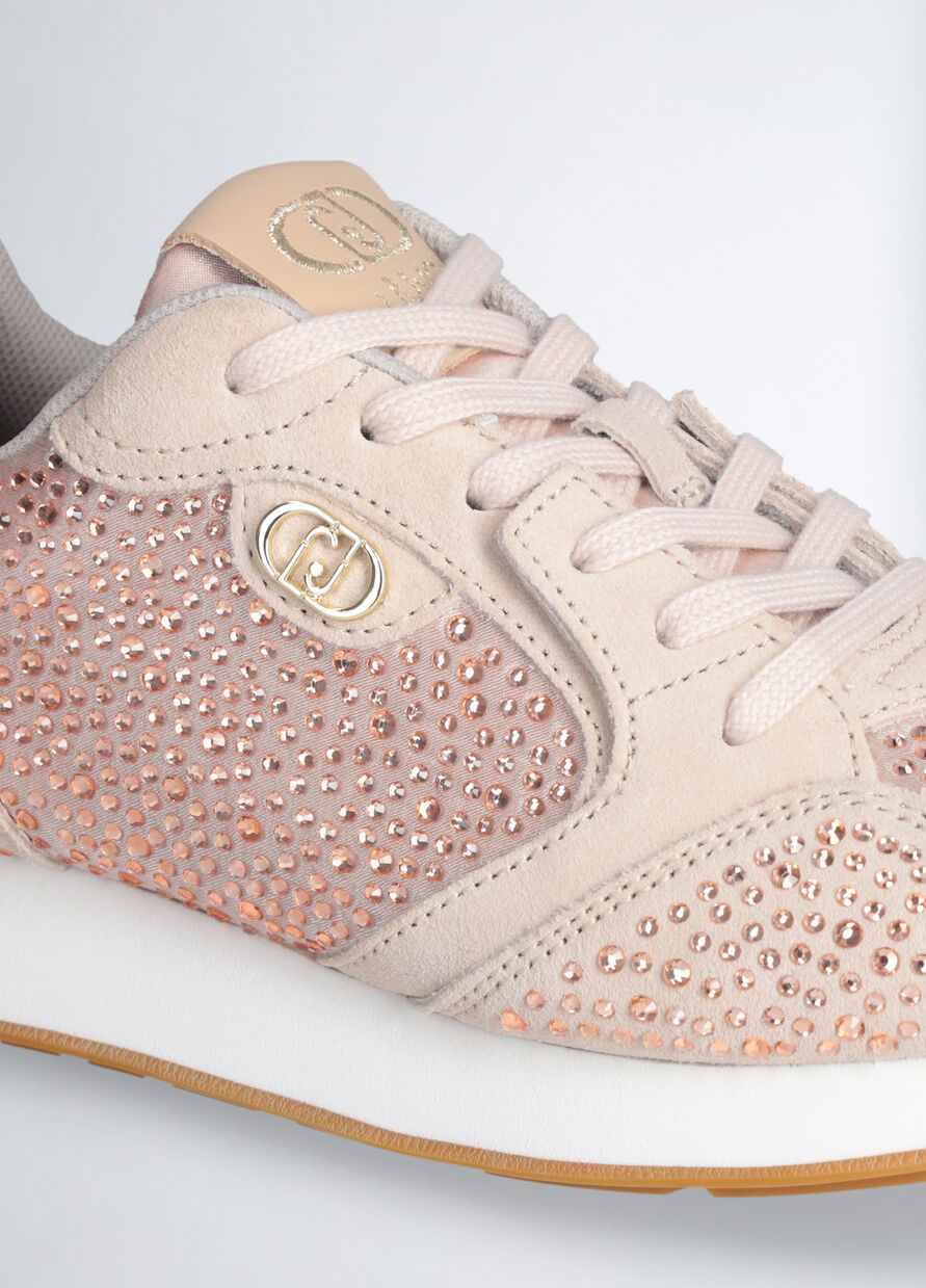 Liu Jo Vibe 03 Sneaker Cow Suede Satin Stra Cipria