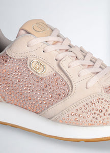 Liu Jo Vibe 03 Sneaker Cow Suede Satin Stra Cipria