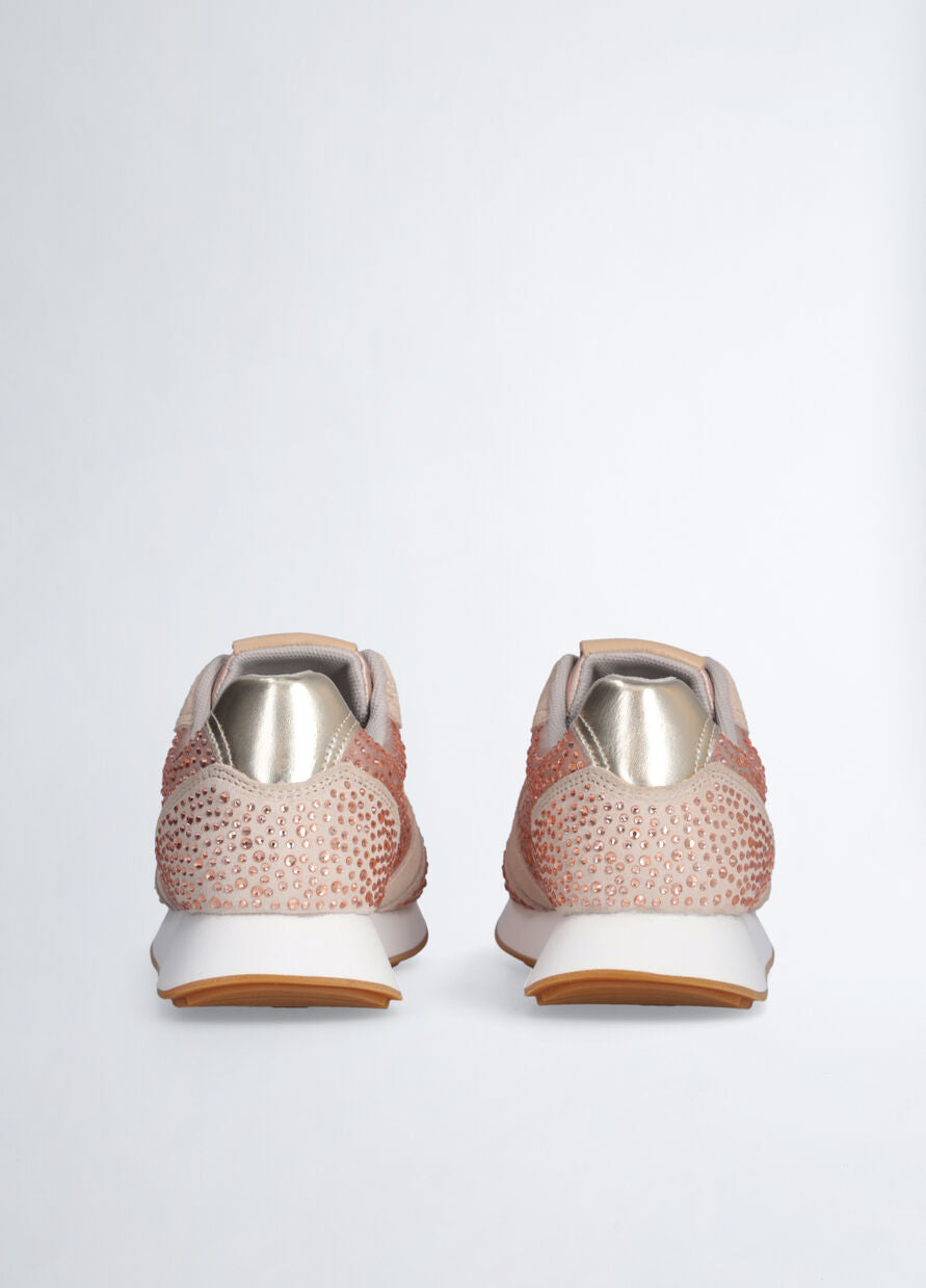 Liu Jo Vibe 03 Sneaker Cow Suede Satin Stra Cipria