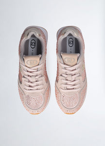 Liu Jo Vibe 03 Sneaker Cow Suede Satin Stra Cipria
