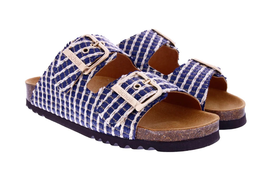 Scholl Noelle slipper Raffia navy blue