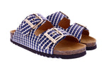 Afbeelding in Gallery-weergave laden, Scholl Noelle slipper Raffia navy blue
