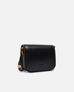 Pinko LOVE BOX BAG FL MINI SHINY CAL BLACK-ANTIQUE GOLD