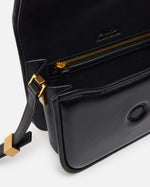 Afbeelding in Gallery-weergave laden, Pinko LOVE BOX BAG FL MINI SHINY CAL BLACK-ANTIQUE GOLD
