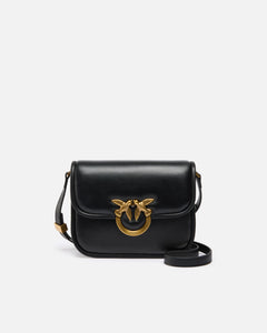 Pinko LOVE BOX BAG FL MINI SHINY CAL BLACK-ANTIQUE GOLD