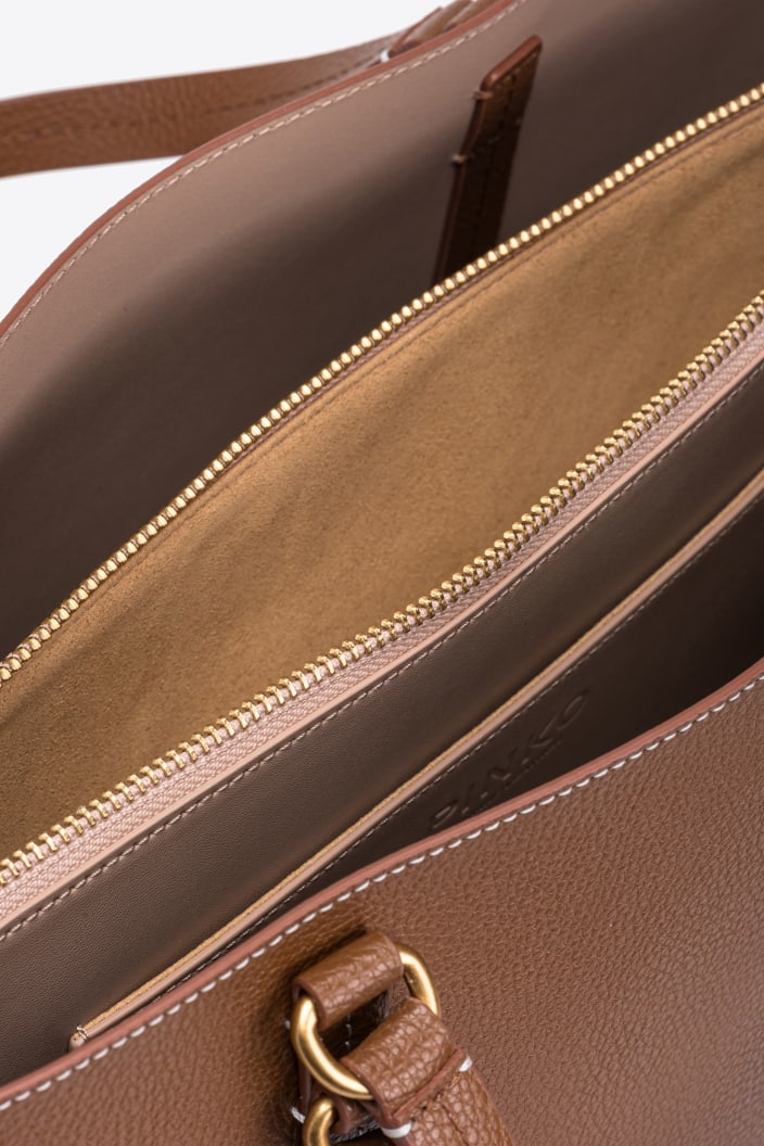 Pinko Carrie Shopper Big Pelle Bottalata Tan-An