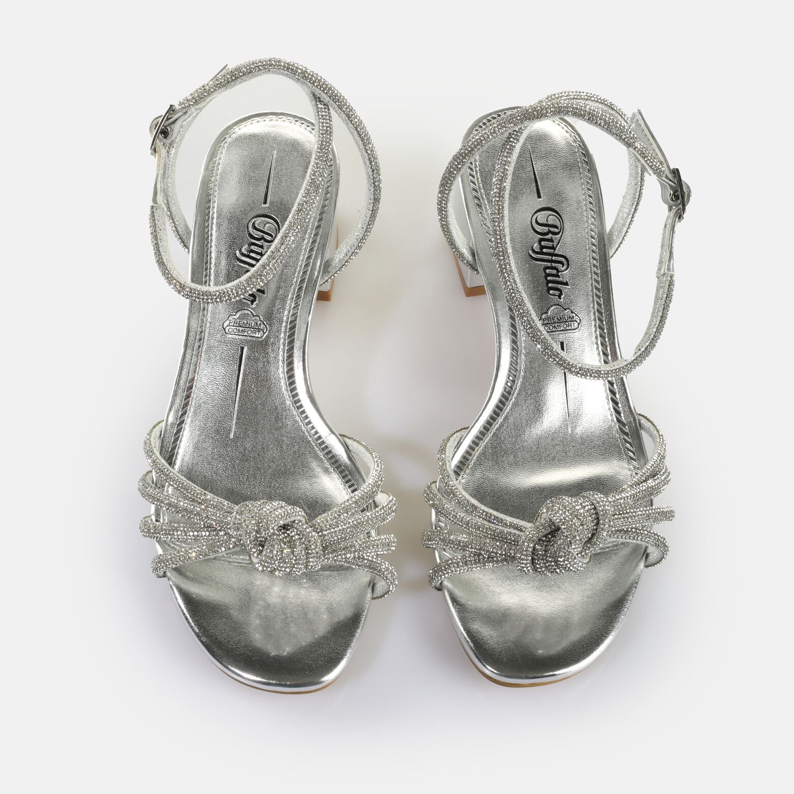 Buffalo Sandaal Lilly Bow Vegan Nappa Silver