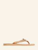 Afbeelding in Gallery-weergave laden, Laidback London Slipper Amber Flat Light brown leather Silver
