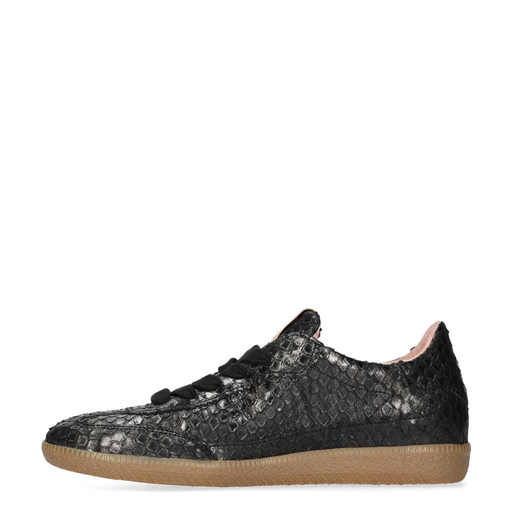 Fred De La Bretoniere Pearl Base Sneaker Snake Silver