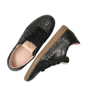 Fred De La Bretoniere Pearl Base Sneaker Snake Silver