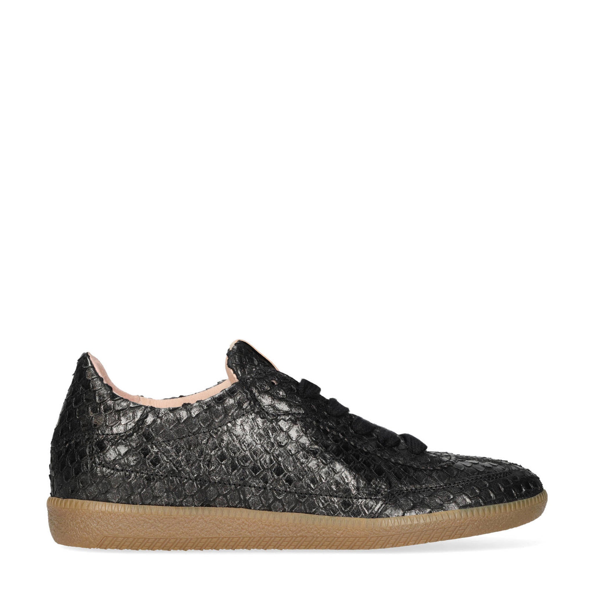 Fred De La Bretoniere Pearl Base Sneaker Snake Silver