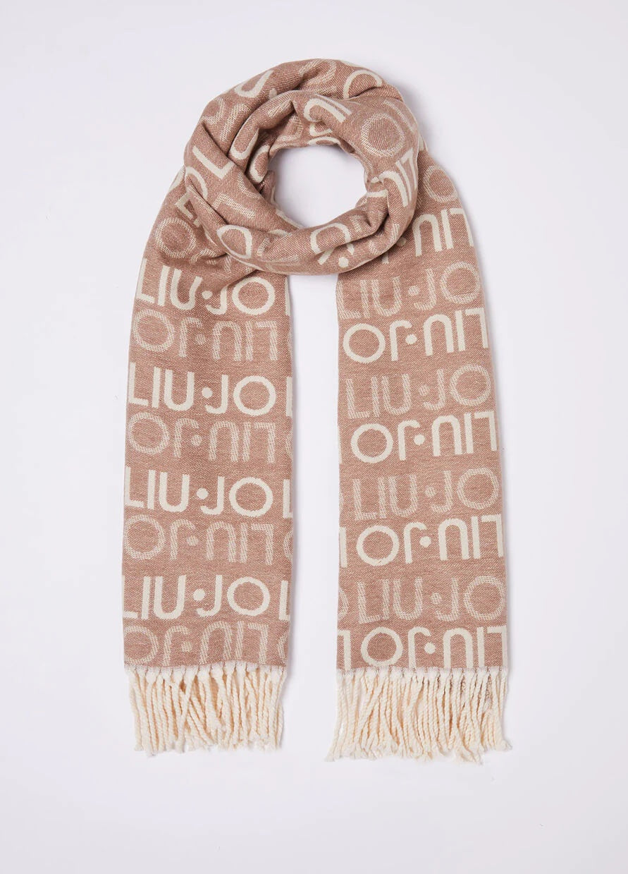 Liu Jo sjaal logo logato beige