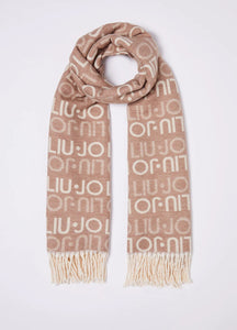 Liu Jo sjaal logo logato beige