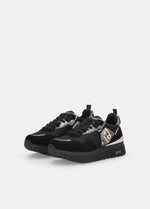 Afbeelding in Gallery-weergave laden, Liu Jo Sneaker Maxi Wonder 01 Cow Suede/mesh/print Black
