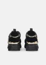 Afbeelding in Gallery-weergave laden, Liu Jo Sneaker Maxi Wonder 01 Cow Suede/mesh/print Black
