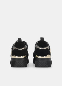 Liu Jo Sneaker Maxi Wonder 01 Cow Suede/mesh/print Black