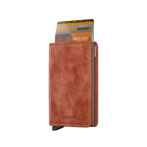 Slimwallet vintage cognac Brown