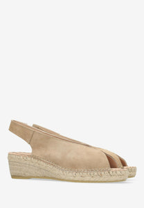 Fred De La Bretoniere Jamy Sling Espadrille Suede Beige