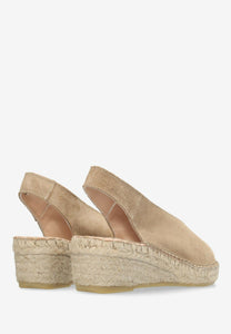 Fred De La Bretoniere Jamy Sling Espadrille Suede Beige