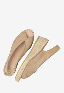 Fred De La Bretoniere Jamy Sling Espadrille Suede Beige