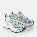 Afbeelding in Gallery-weergave laden, Buffalo Sneaker CLD Run Jog Vegan Nappa/Mesh Silver/White/Blue
