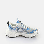 Afbeelding in Gallery-weergave laden, Buffalo Sneaker CLD Run Jog Vegan Nappa/Mesh Silver/White/Blue
